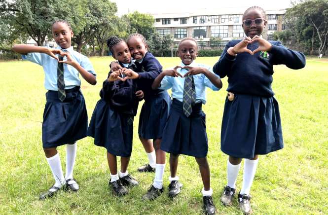 Children at Kenya Children's Homes showing love and gratitude