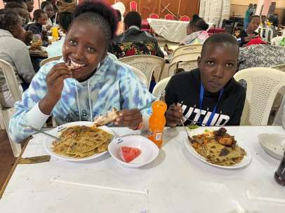 Children enjoying a nutritious meal